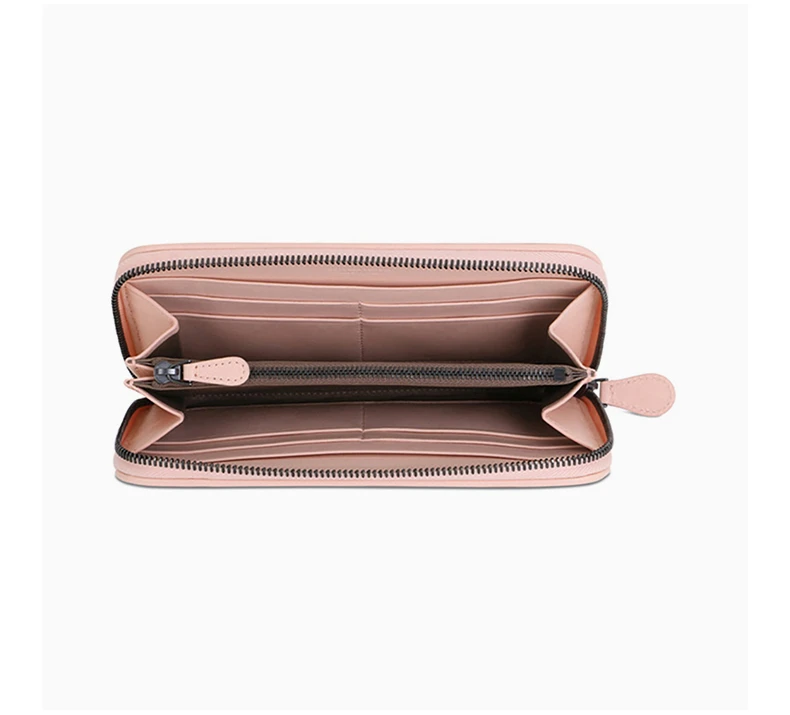 商品[国内直发] Bottega Veneta|BOTTEGA VENETA 女士粉色皮革拉链钱包 114076-V001N-6813,价格¥3051,第7张图片详细描述