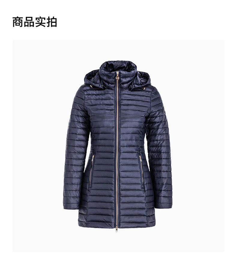 商品Emporio Armani|EMPORIO ARMANI 女士海军蓝色聚酯胺棉服 6GTK01-TN01Z-1554,价格¥1779,第4张图片详细描述