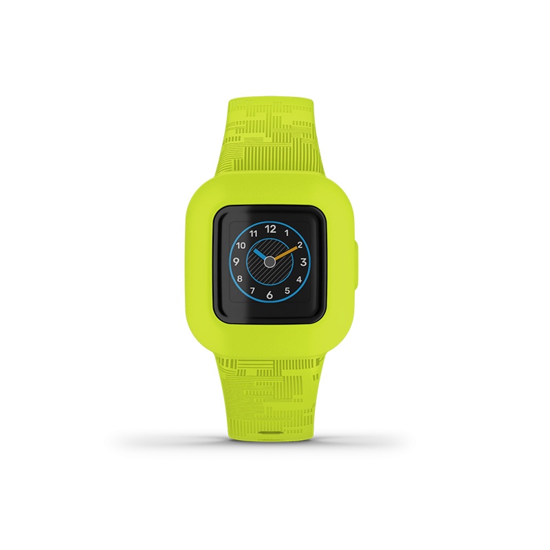 商品Garmin|GARMIN 儿童绿色硅胶表盘石英机芯硅胶表带运动手表,价格¥966,第2张图片详细描述