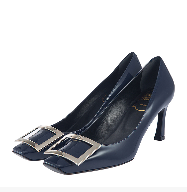 商品Roger Vivier|ROGER VIVIER 
  女士蓝色漆皮高跟鞋  RVW40015280-D1P-U800,价格¥4363,第9张图片详细描述