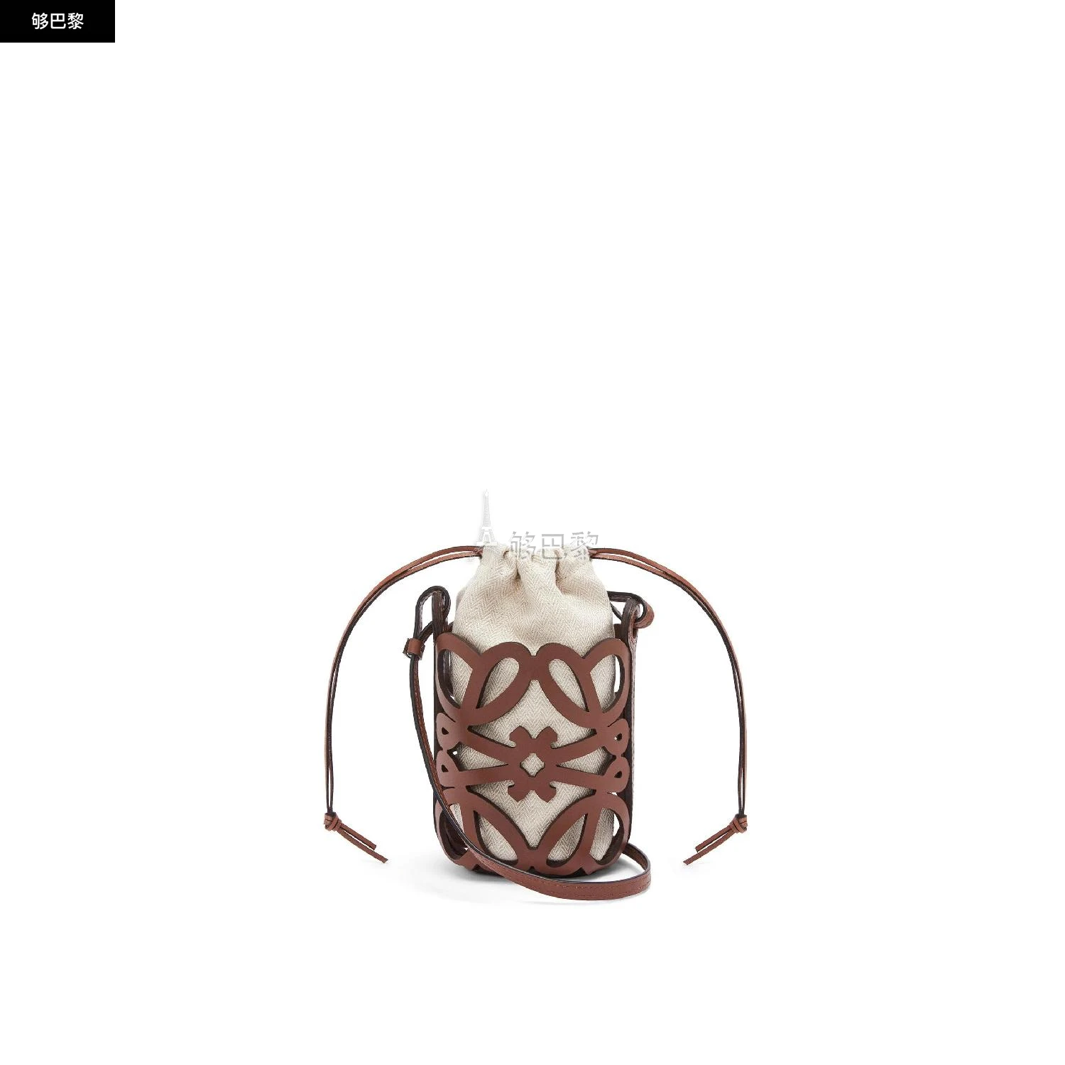 商品Loewe|【预售】 罗意威 25春夏 女士 收纳包 Anagram cut-out pocket in classic calfskin and canvas C922Y62X07-3892 ,价格¥7721,第2张图片详细描述