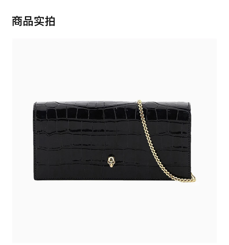 商品[国内直发] Alexander McQueen|ALEXANDER MCQUEEN 黑色女士零钱包 632031-1JM0G-1000,价格¥3621,第4张图片详细描述