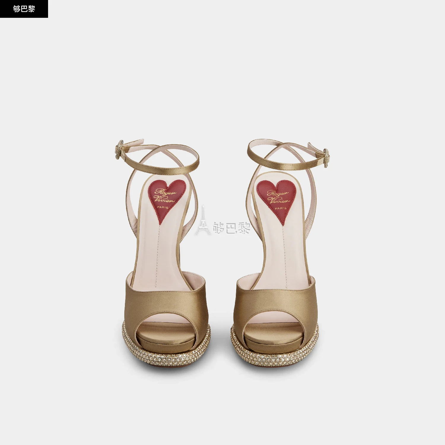 商品Roger Vivier|【预售】 ROGER VIVIER 25春夏 女士 高跟凉鞋 Viv' Choc丝缎厚底凉鞋 RVW73338620RS0C603 ,价格¥18066,第4张图片详细描述