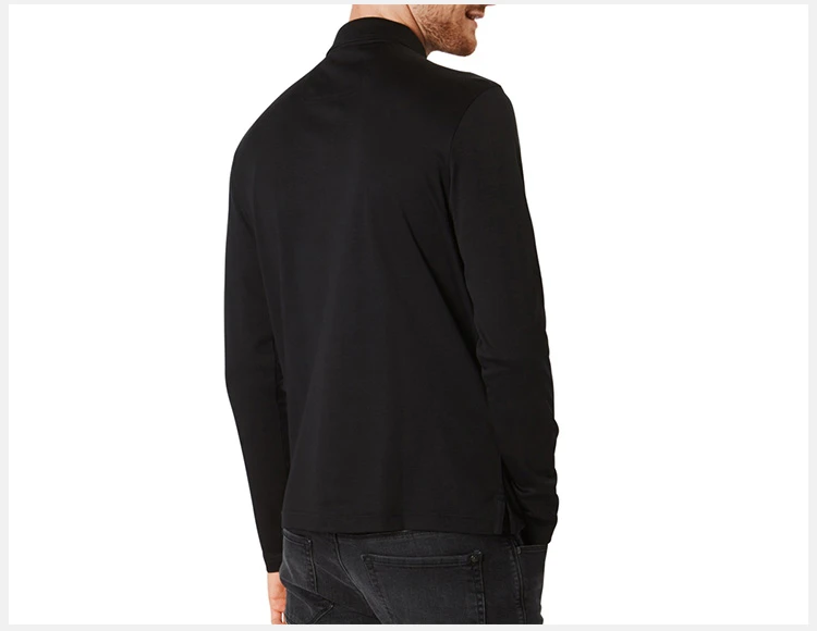 商品Hugo Boss|Hugo Boss 雨果博斯 男士纯棉时尚休闲翻领长袖POLO衫 PIROL-0510-001,价格¥812,第6张图片详细描述