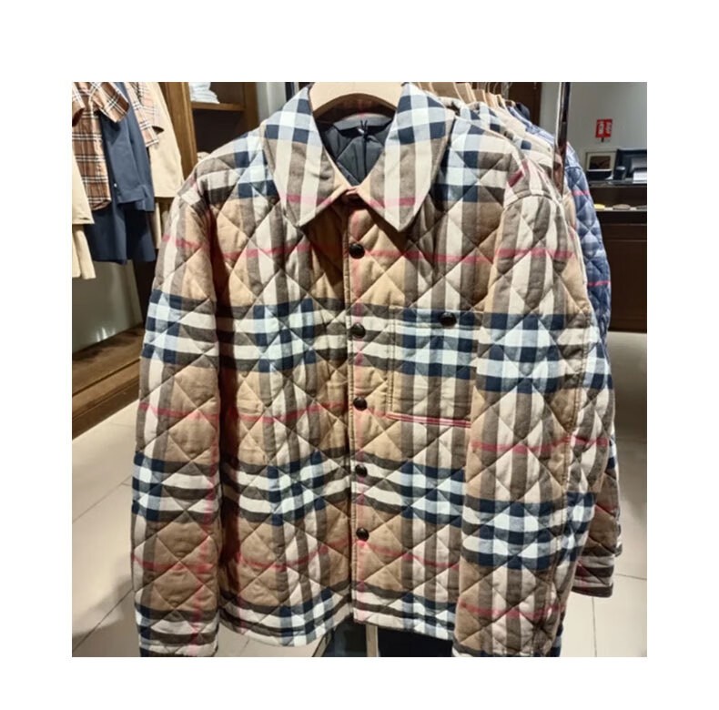 商品Burberry|BURBERRY/博柏利 男士菱格棉服绗缝外套 经典格纹棉服 情侣款男女同款,价格¥3170,第12张图片详细描述