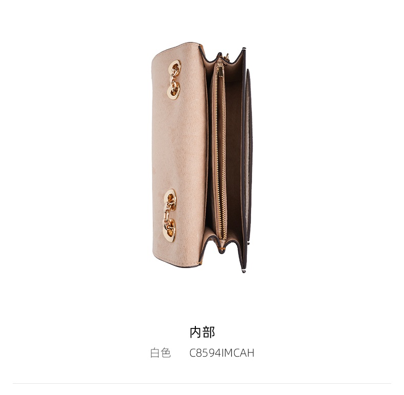 商品Coach|蔻驰新款女士LANE翻盖单肩斜跨包时尚轻奢链条包C8594,价格¥2302,第5张图片详细描述