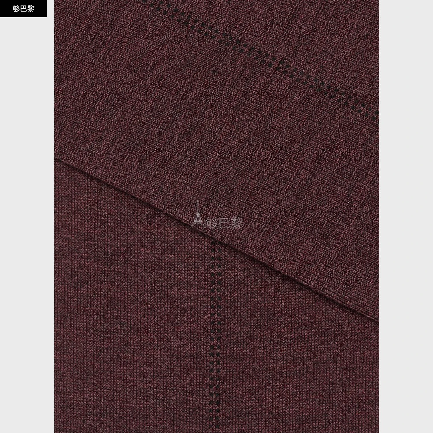 商品Zegna|包邮包税【预售7天发货】 ZEGNA杰尼亚 23秋冬 男士 袜子 BURGUNDY LYOCELL BLEND BAGUETTE MID CALF SOCKS N5V40-571-602,价格¥557,第5张图片详细描述