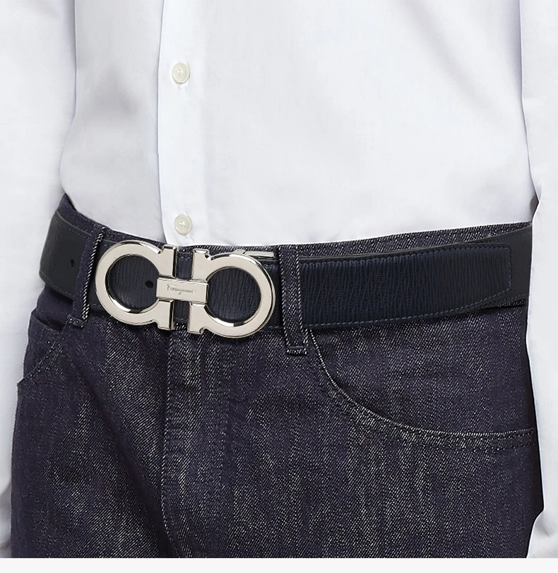 商品Salvatore Ferragamo|SALVATORE FERRAGAMO 拼色男士腰带 67-9710-746507,价格¥2434,第6张图片详细描述