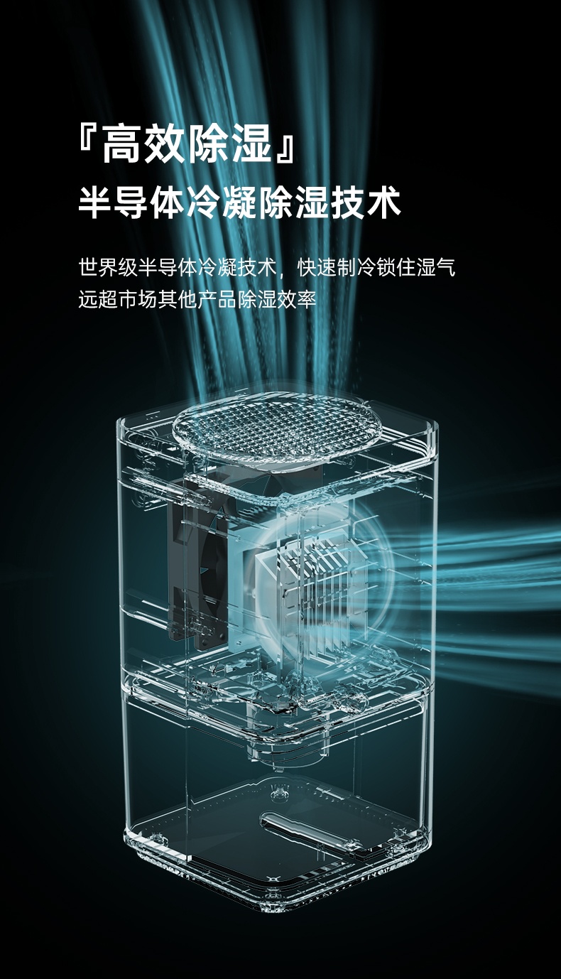 商品[国内直发] Smart Frog|卡蛙（SmartFrog）除湿机家用去湿器卧室吸湿干燥除潮防潮小型地下室抽湿防干燥 兰迪黄,价格¥376,第5张图片详细描述