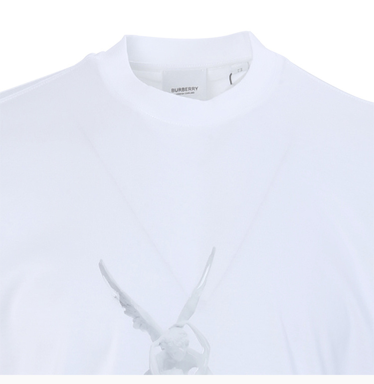 商品[国内直发] Burberry|Burberry 博柏利 白色男士短袖T恤 8024365,价格¥2011,第8张图片详细描述