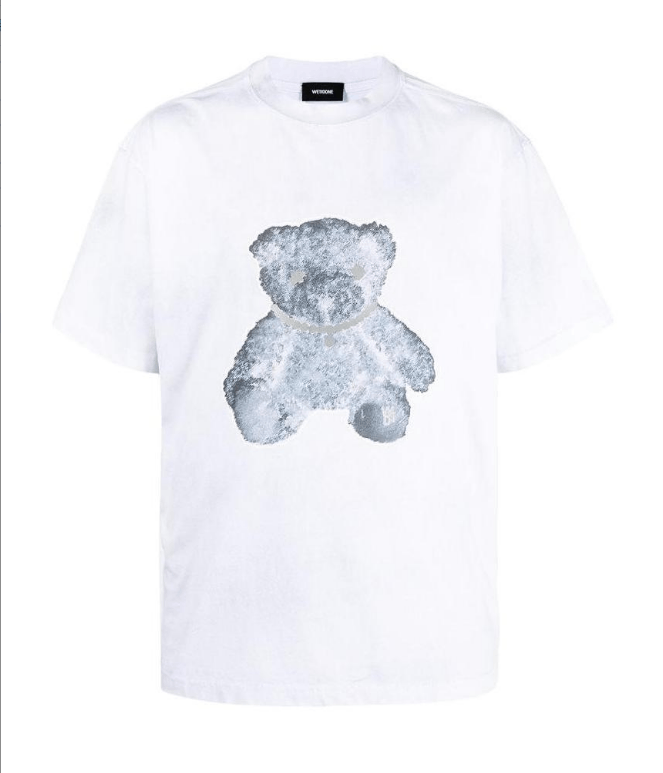 商品We11done|短袖小熊项链印花 反光个性短袖T恤 男女同款 黑白2色（香港仓发货）,价格¥1229,第8张图片详细描述