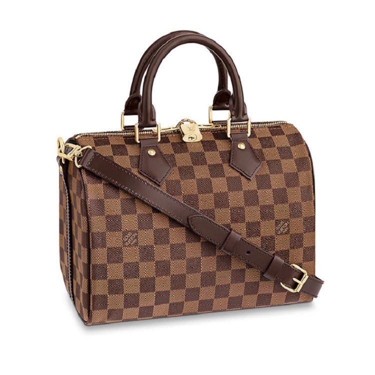 商品Louis Vuitton|Louis Vuitton 路易威登 女士 SPEEDY 25棋盘格单肩波士顿枕头包N41368 送礼好物,价格¥15189,第3张图片详细描述