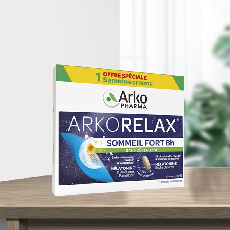 商品Arkopharma|8小时多重草本舒眠片褪黑色30粒 助眠安神1-2-3盒,价格¥200,第3张图片详细描述