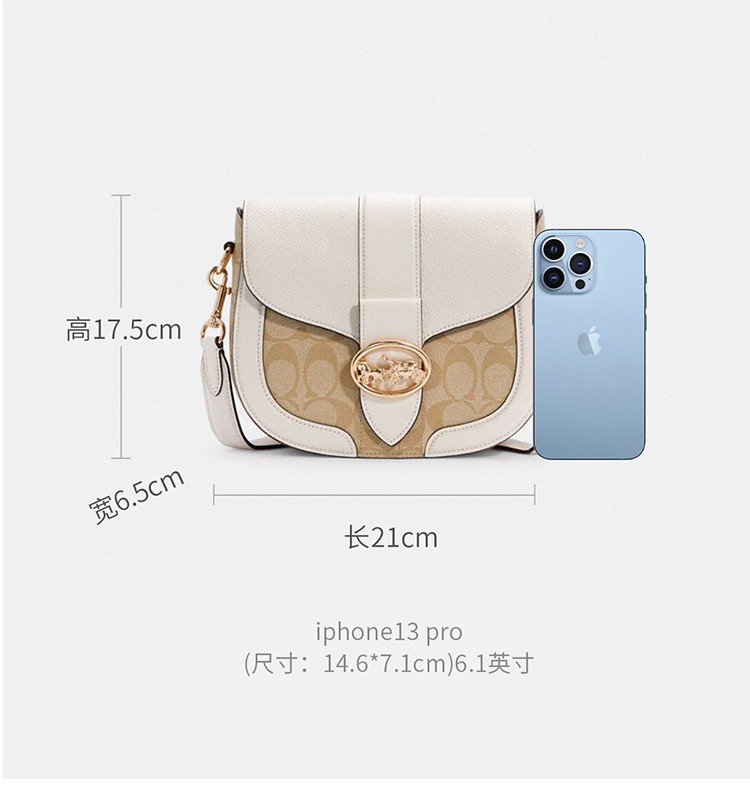 商品[国内直发] Coach|COACH【全国联保】Georgie 21单肩马鞍包手袋C2806,价格¥1622,第3张图片详细描述