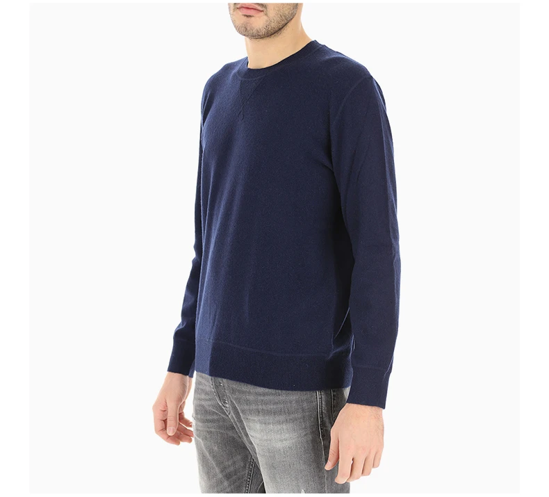 商品Zegna|ZEGNA 男士深蓝色羊绒混纺圆领毛衣 VTH10-ZZ110-B09,价格¥1945,第7张图片详细描述