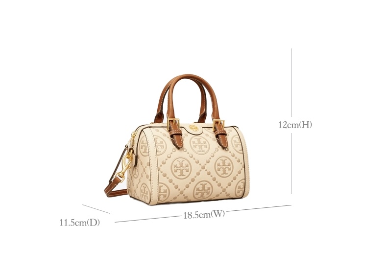 商品Tory Burch|【香港直邮】汤丽柏琦TORY BURCH女包迷你压花酒桶包波士顿包90777,价格¥2658,第7张图片详细描述