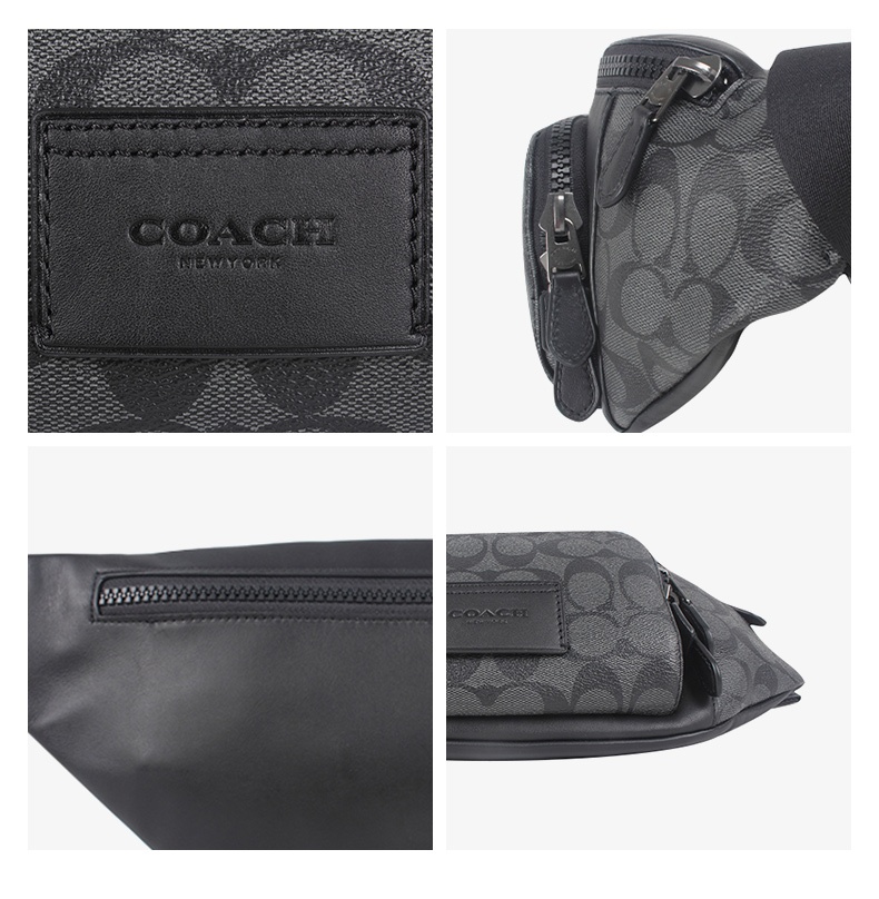 商品Coach|COACH 小号男士PVC配皮腰包C3765QBMI5,价格¥1869,第7张图片详细描述