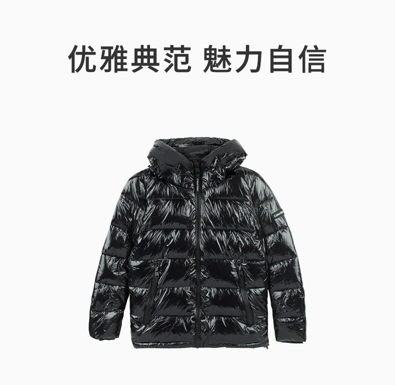 商品Calvin Klein|CALVIN KLEIN 黑色男士棉服 CM052418-BLACK,价格¥647,第1张图片详细描述