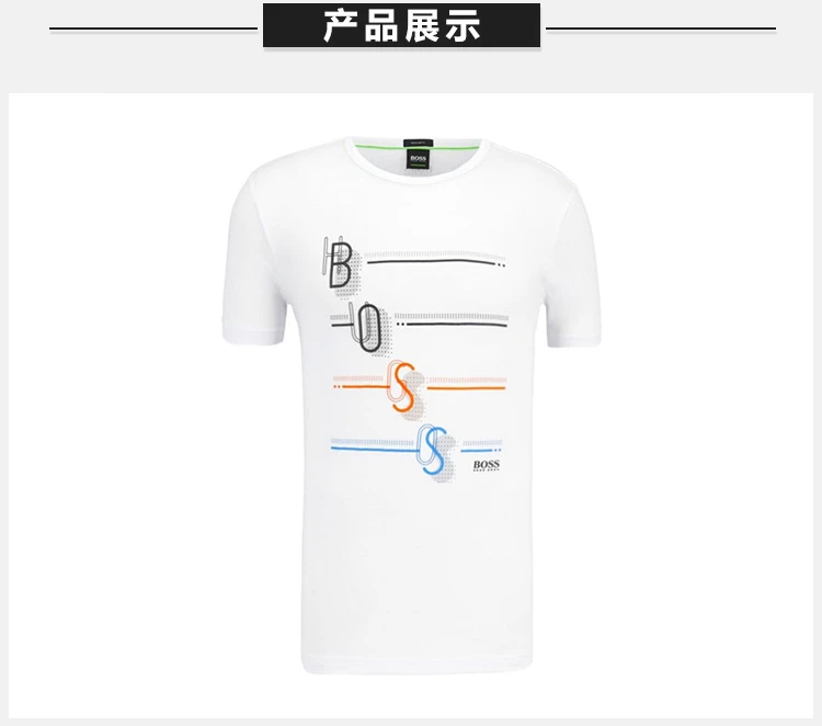 商品Hugo Boss|HUGO BOSS 米白色男士T恤 TEE3-50389085-100,价格¥515,第3张图片详细描述