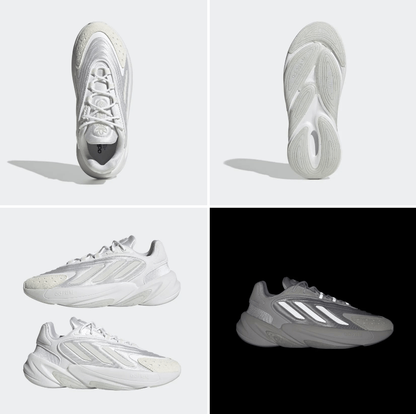 商品Adidas|【享贝家】adidas 复古百搭休闲老爹鞋 男女同款 白色 OZELIA-H04269 （预售，一周后发货）,价格¥374,第1张图片详细描述