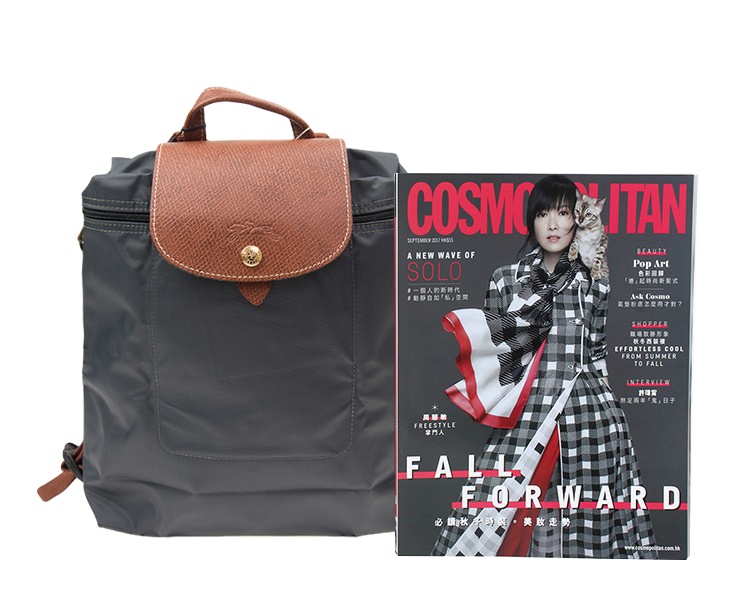 商品Longchamp|LONGCHAMP 珑骧 女款尼龙双肩包/折叠包女士包包 石墨色 L1699089300,价格¥502,第6张图片详细描述