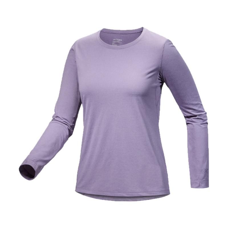 商品Arc'teryx|ARCTERYX始祖鸟 TAEMA CREW 女士长袖星际紫T恤,价格¥606,第3张图片详细描述