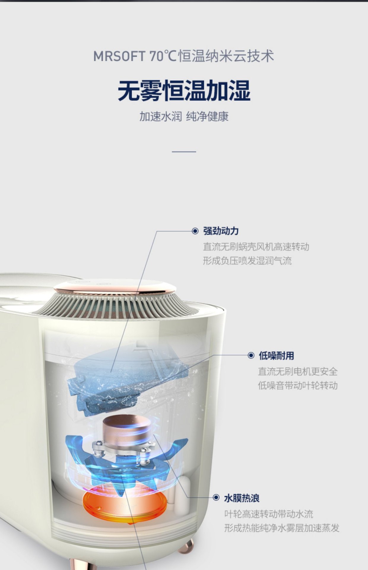 商品[国内直发] Morphy Richards|无雾加湿器MR2081家用静音卧室孕妇婴儿大雾量宿舍空气加湿机,价格¥354,第11张图片详细描述