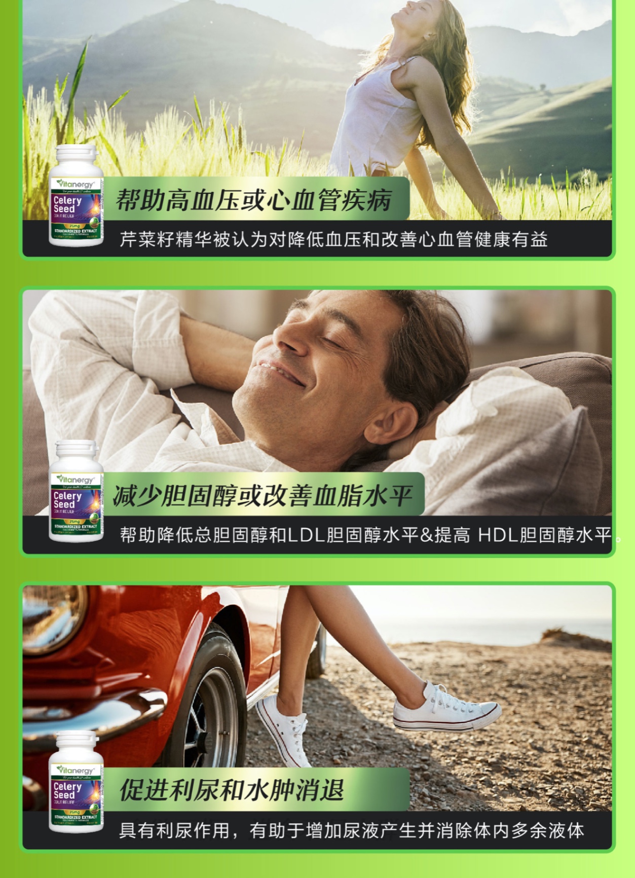 商品[国内直发] Vitanergy|【 2025年7月有效期】加拿大Vitanergy维生能芹菜籽精华150粒/瓶 缓解痛风 降低尿酸 | Celery Seed VCAP 150 ,价格¥96,第8张图片详细描述