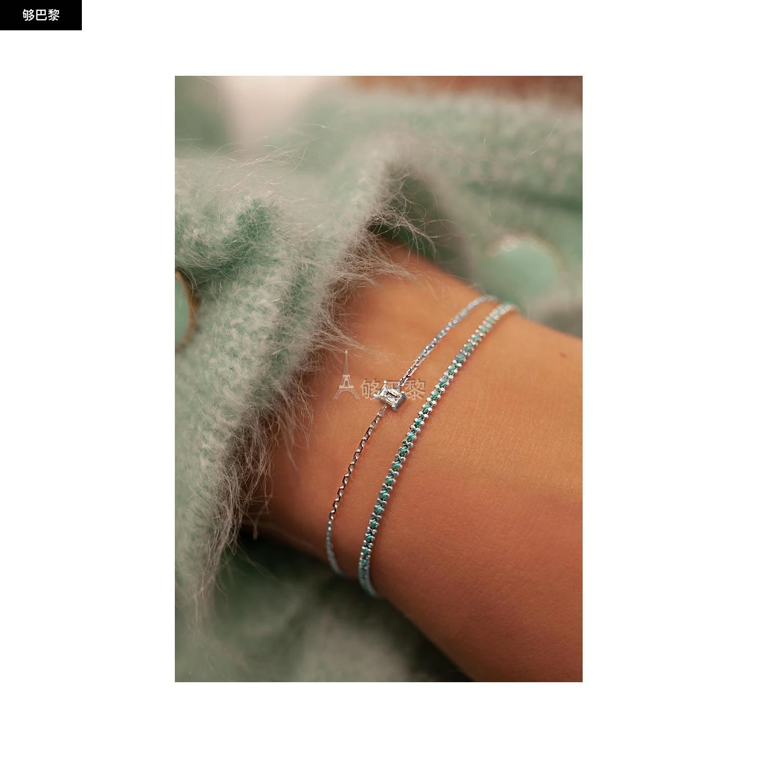 商品Redline|包邮包税【预售3个月后发货】REDLINE红绳 23秋冬 女士 手链  Aurore 白金绳制女士手链 617 B,价格¥4959,第5张图片详细描述