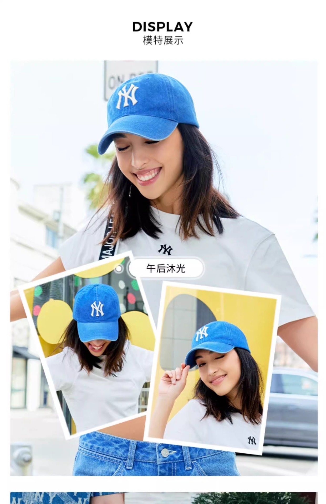 商品MLB|MLB官方男女情侣复古丹宁棒球帽软顶遮阳时尚潮秋冬CPD01,价格¥334,第6张图片详细描述