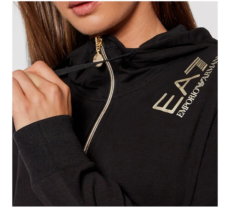 商品Emporio Armani|EMPORIO ARMANI 黑色女士卫衣/帽衫 6KTM06-TJCQZ-1200,价格¥689,第6张图片详细描述