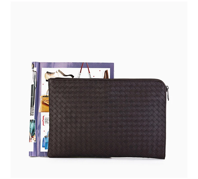 商品[国内直发] Bottega Veneta|Bottega Veneta 葆蝶家 男士深棕色牛皮手拿包 406021-V4651-2006,价格¥10361,第6张图片详细描述
