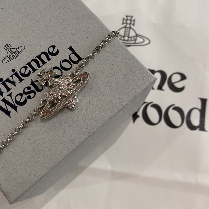 商品Vivienne Westwood|【现货】西太后  女士银粉色徽标心形手链6102020Z-02P187-CN,价格¥783,第4张图片详细描述