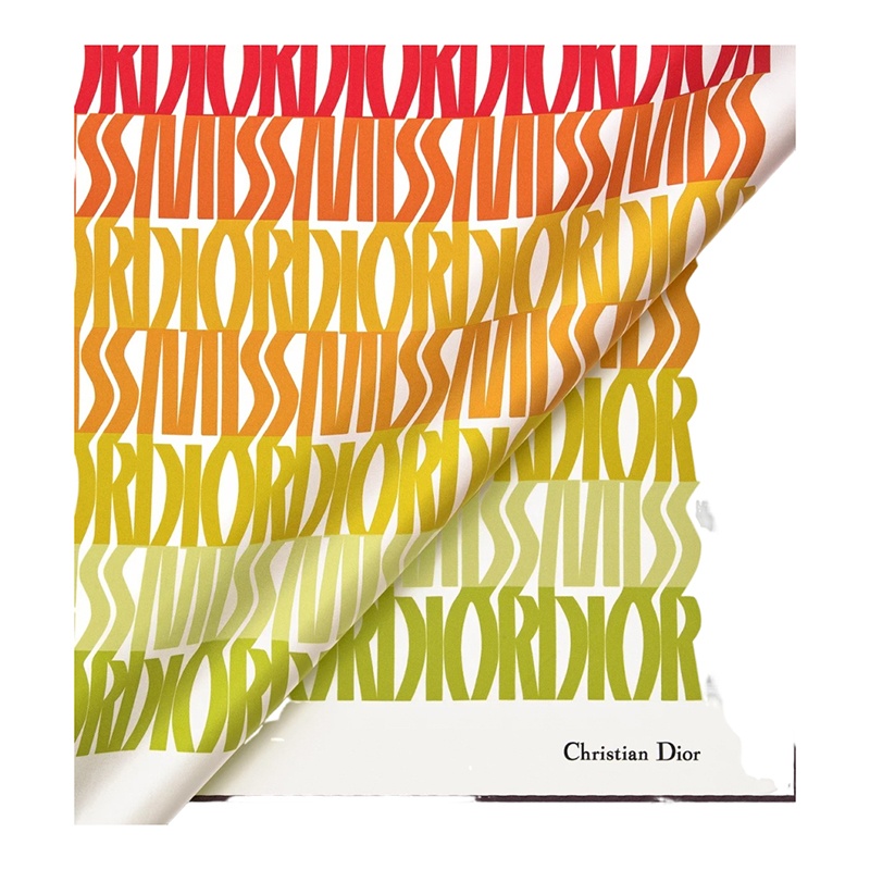 商品Dior|Dior/迪奥 女士多色真丝斜纹布复古风格印花徽标正方形丝巾,价格¥4203,第3张图片详细描述
