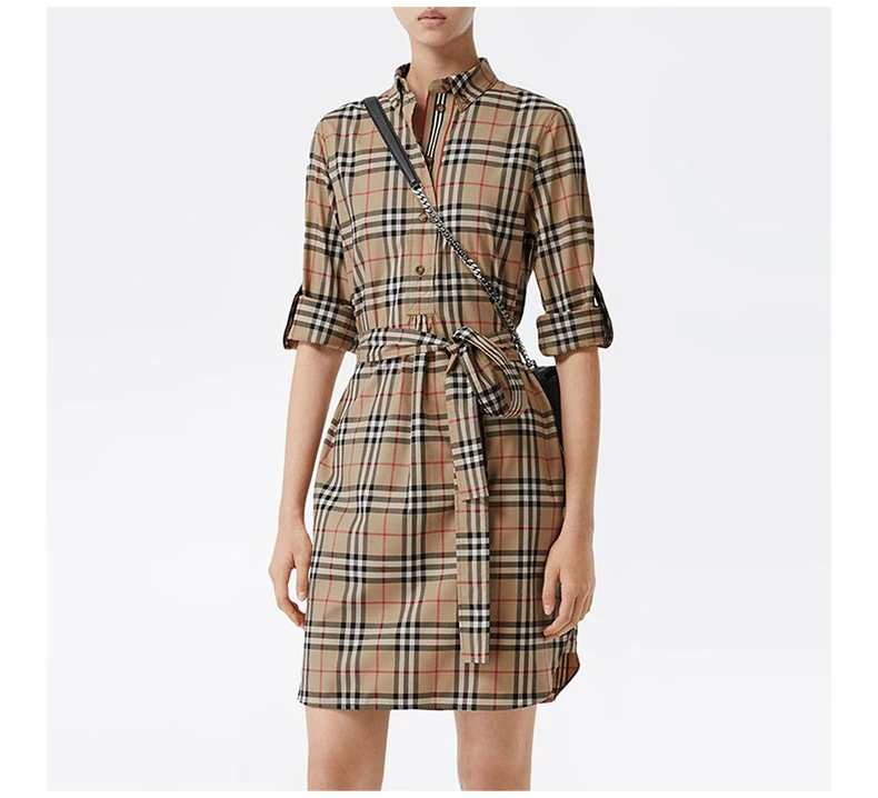 商品Burberry|BURBERRY 格纹女士连衣裙 8024585,价格¥4647,第6张图片详细描述