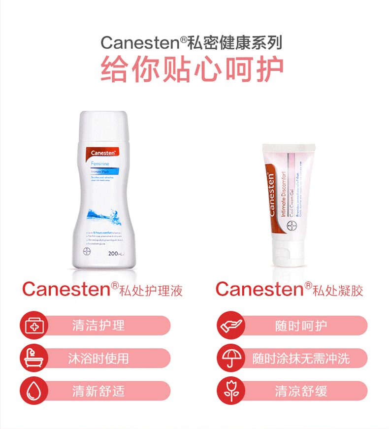 商品Bayer|拜耳Canesten凯妮汀女性私处洗护液200ml,价格¥86,第6张图片详细描述