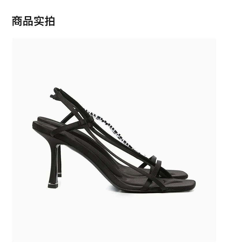 商品Alexander Wang|ALEXANDER WANG 黑色女士高跟凉鞋 30122S006-001,价格¥4248,第4张图片详细描述