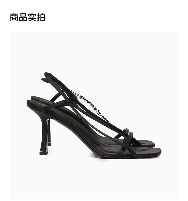 商品Alexander Wang|ALEXANDER WANG 黑色女士高跟凉鞋 30122S006-001,价格¥4144,第6张图片详细描述