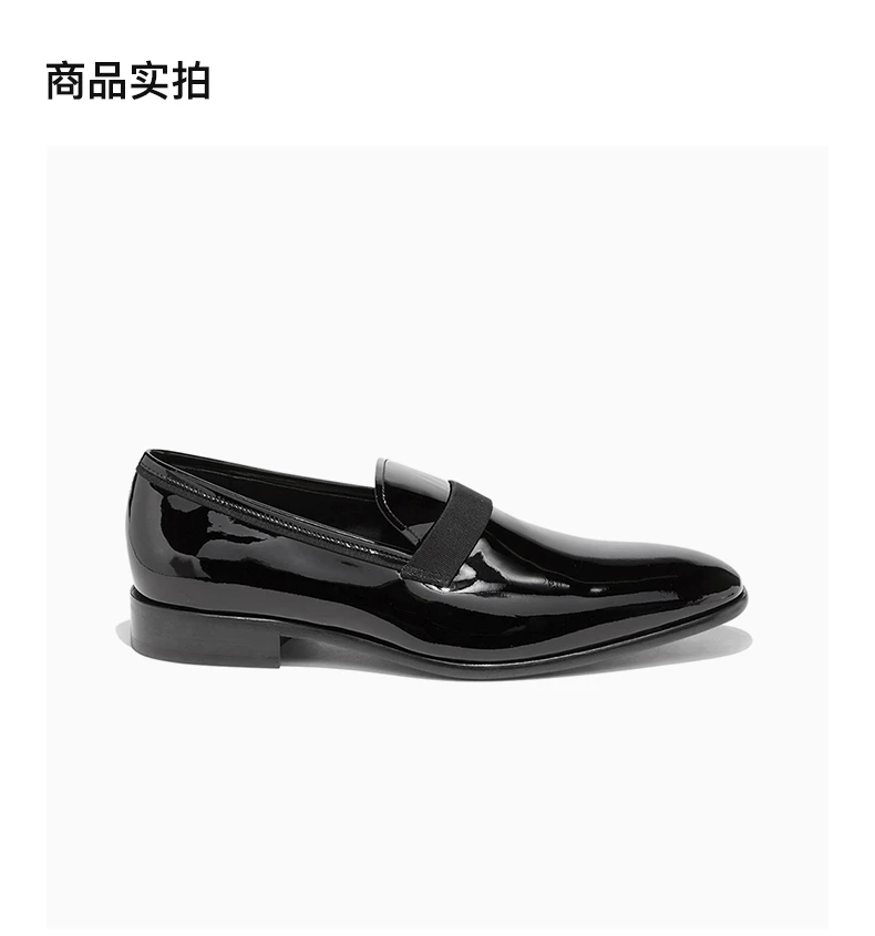 商品Salvatore Ferragamo|SALVATORE FERRAGAMO 男士黑色漆皮乐福鞋 0514670,价格¥3340,第4张图片详细描述