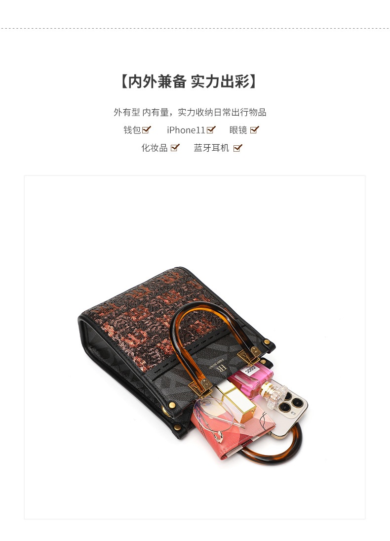 商品[国内直发] FANY ROAD|FANYROAD新款女包欧美经典女士手提斜挎包高级感琴谱包女士包,价格¥337,第11张图片详细描述
