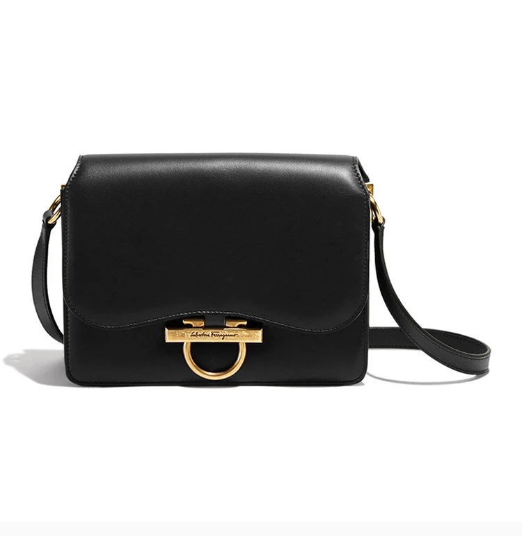 商品[国内直发] Salvatore Ferragamo|Salvatore Ferragamo 菲拉格慕 女士黑色经典翻盖包 21-H321-699912,价格¥8220,第3张图片详细描述