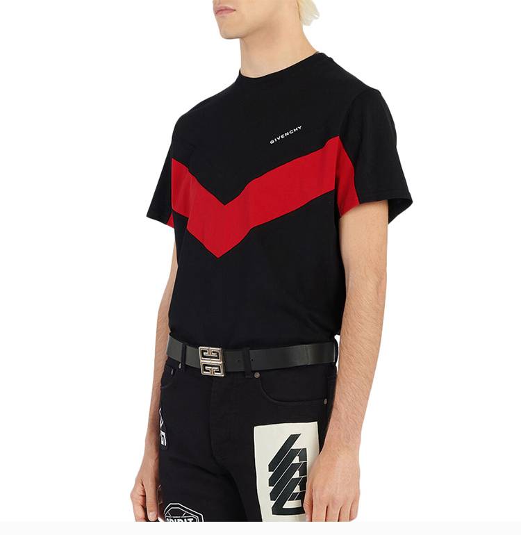 商品[国内直发] Givenchy|Givenchy 纪梵希 男士黑色棉T恤 BM70TZ3002-009,价格¥3468,第7张图片详细描述