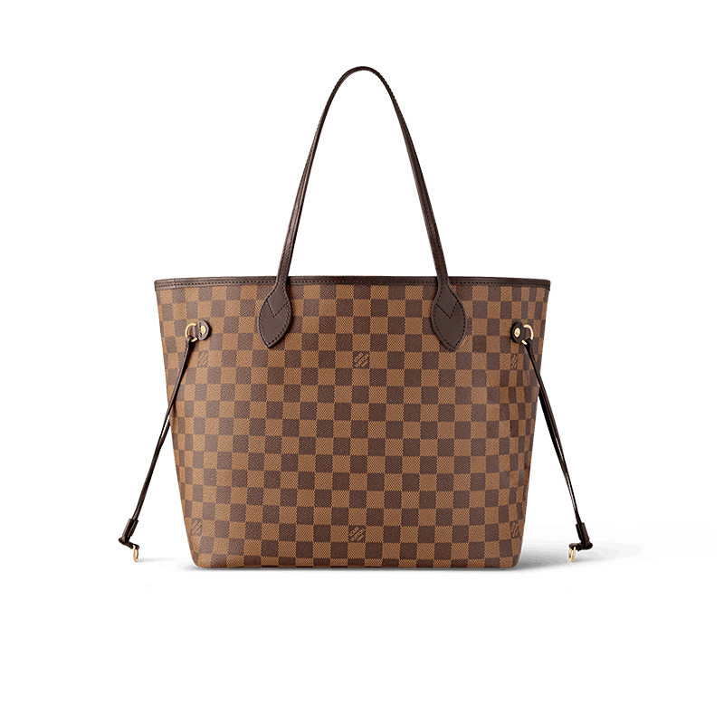 商品Louis Vuitton|路易威登 23春夏 Neverfull女士中号浅褐色帆布配皮金色金属饰面手提包 N41358,价格¥13585,第5张图片详细描述