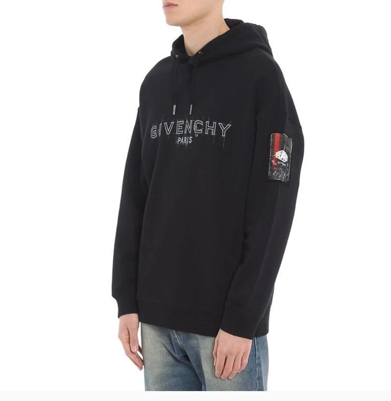 商品[国内直发] Givenchy|GIVENCHY 黑色男士卫衣/帽衫 BMJ08V30AF-001,价格¥5863,第7张图片详细描述