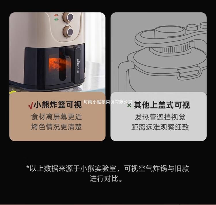 商品[国内直发] Bear|小熊QZG-E16A5 空气炸锅�家用5L多功能炸锅薯条机烤箱可视窗口调温,价格¥456,第6张图片详细描述