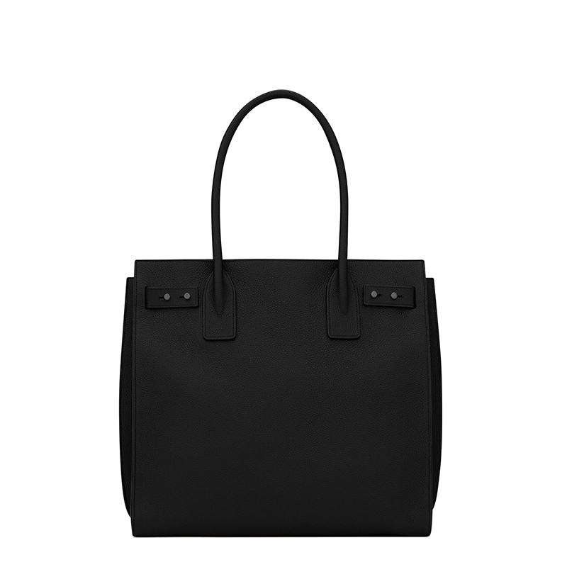 商品Yves Saint Laurent|SAINT LAURENT PARIS/圣罗兰 YSL 22春夏新款SAC DE JOUR系列 男士黑色粒面皮革黑扣黑锁竖款单肩手提包,价格¥17926,第5张图片详细描述