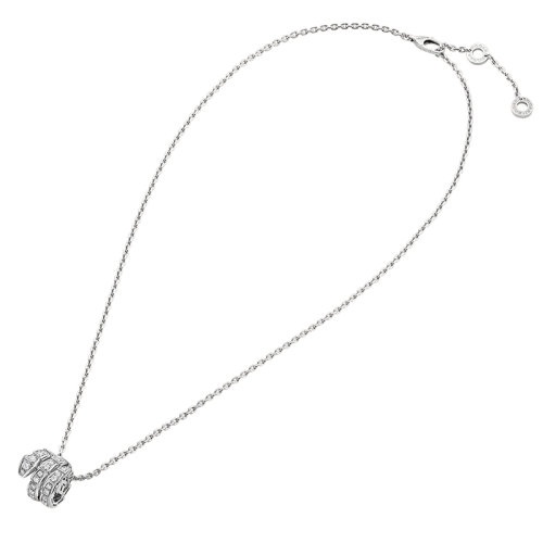 商品BVLGARI|  BVLGARI/宝格丽 SERPENTI SCAGLIE系列 18K金白金镶有密钉钻石Viper项链 357796,价格¥75858,第3张图片详细描述