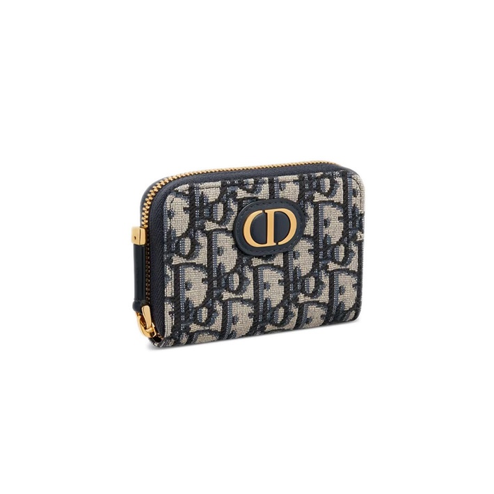 商品Dior|Dior/迪奥 23年新款 女士小号蓝色提花帆布零钱包,价格¥3854,第3张图片详细描述