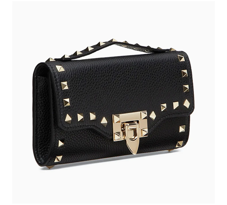 商品Valentino|VALENTINO 女士黑色皮革单肩包 WW2P0U99-VSH-0NO,价格¥4218,第1张图片详细描述