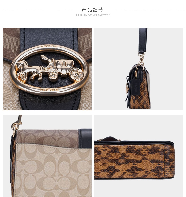 商品Coach|蔻驰女士中号皮质单肩斜挎手提包,价格¥1470,第5张图片详细描述